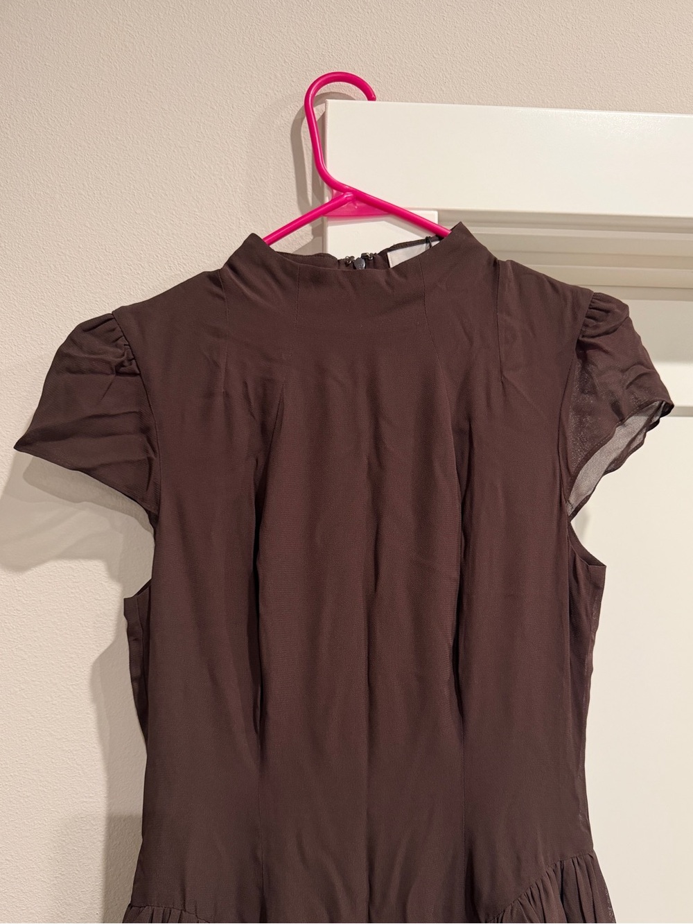 Reformation Maven Dress in chocolate mole size 8 - Picture 4 of 7
